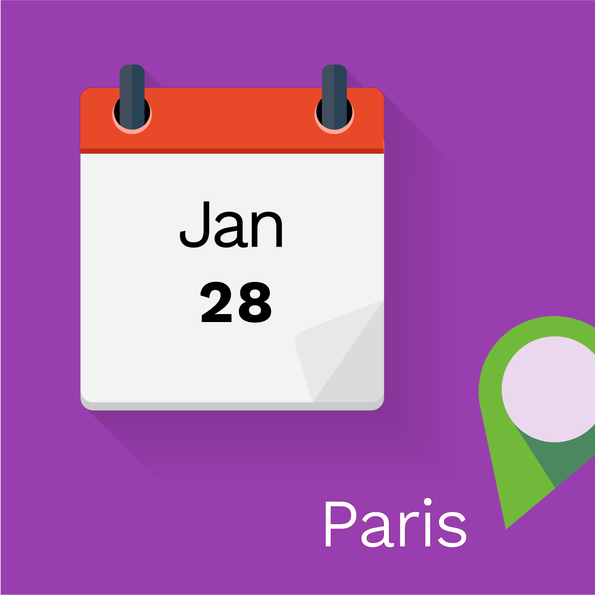 Image detailing course information: it will happen in Paris by the end of January 2024